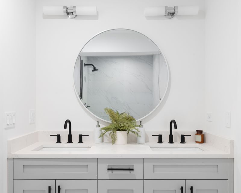 Backlit Mirror and Vanity Area